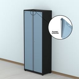 Armário de Aço 2 Portas 4 Prateleiras com Chave AP409SL - 10