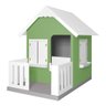 Casinha de Brinquedo com Cercado Floreiros Mdf Verde/branco L12 - Gran Belo - 1