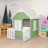 Casinha de Brinquedo com Cercado Floreiros Mdf Verde/branco L12 - Gran Belo - 2