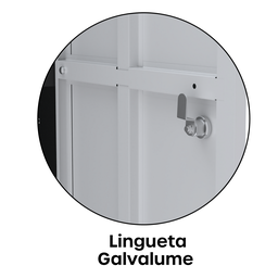 Armário de Aço 2 Portas 4 Prateleiras com Chave AP409SL - 11