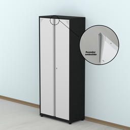 Armário de Aço 2 Portas 4 Prateleiras com Chave AP409SL - 10