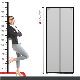 Armário de Aço 2 Portas 4 Prateleiras com Chave AP409SL - 6