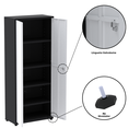 Ver mais imagens de Armário de Aço 2 Portas 4 Prateleiras com Chave AP409SL