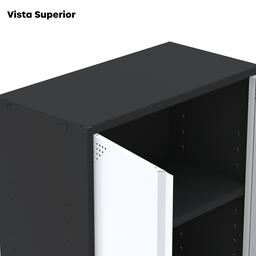 Armário de Aço 2 Portas 4 Prateleiras com Chave AP409SL - 20