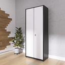 Ver imagem 2 de Armário de Aço 2 Portas 4 Prateleiras com Chave AP409SL