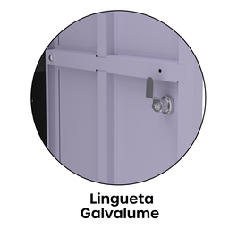 Armário de Aço 2 Portas 4 Prateleiras com Chave AP409SL - 11