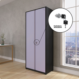 Armário de Aço 2 Portas 4 Prateleiras com Chave AP409SL - 9