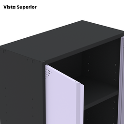Armário de Aço 2 Portas 4 Prateleiras com Chave AP409SL - 20
