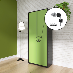 Armário de Aço 2 Portas 4 Prateleiras com Chave AP409SL - 9