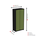 Ver imagem 5 de Armário de Aço 2 Portas 4 Prateleiras com Chave AP409SL