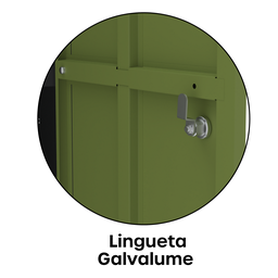 Armário de Aço 2 Portas 4 Prateleiras com Chave AP409SL - 11