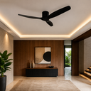 Ver imagem 1 de Ventilador Teto Preto Controle Remoto Silencioso 3 Pás