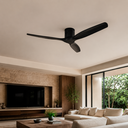 Ver imagem 2 de Ventilador Teto Preto Controle Remoto Silencioso 3 Pás