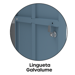 Armário de Aço 2 Portas 4 Prateleiras com Chave AP409SL - 11
