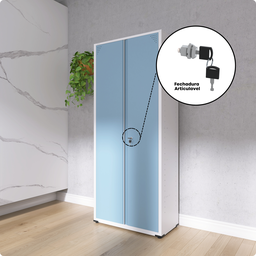 Armário de Aço 2 Portas 4 Prateleiras com Chave AP409SL - 9