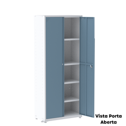 Armário de Aço 2 Portas 4 Prateleiras com Chave AP409SL - 19