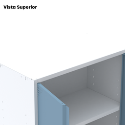 Armário de Aço 2 Portas 4 Prateleiras com Chave AP409SL - 20
