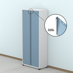 Armário de Aço 2 Portas 4 Prateleiras com Chave AP409SL - 10