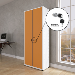 Armário de Aço 2 Portas 4 Prateleiras com Chave AP409SL - 9