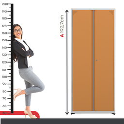 Armário de Aço 2 Portas 4 Prateleiras com Chave AP409SL - 6