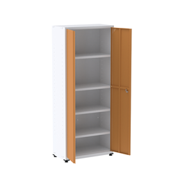 Armário de Aço 2 Portas 4 Prateleiras com Chave AP409SL - 3