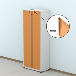 Armário de Aço 2 Portas 4 Prateleiras com Chave AP409SL - 10