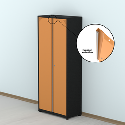 Armário de Aço 2 Portas 4 Prateleiras com Chave AP409SL - 10