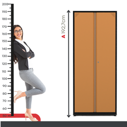 Armário de Aço 2 Portas 4 Prateleiras com Chave AP409SL - 6