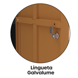 Armário de Aço 2 Portas 4 Prateleiras com Chave AP409SL - 11