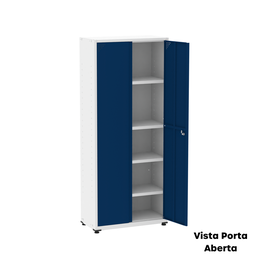 Armário de Aço 2 Portas 4 Prateleiras com Chave AP409SL - 19