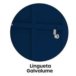 Armário de Aço 2 Portas 4 Prateleiras com Chave AP409SL - 11