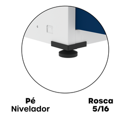 Armário de Aço 2 Portas 4 Prateleiras com Chave AP409SL - 12