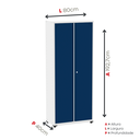 Ver imagem 5 de Armário de Aço 2 Portas 4 Prateleiras com Chave AP409SL