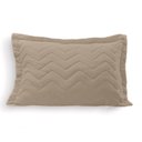 Ver imagem 2 de Porta Travesseiro Liso 100% Algodão Creme de Avelã Vivaldi