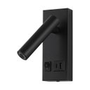 Ver imagem 1 de Arandela de Cabeceira Leitura Usb Preto Led 2w 3000k Bivolt Embu Led