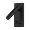 Arandela de Cabeceira Leitura Usb Preto Led 2w 3000k Bivolt Embu Led - 1