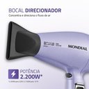 Ver imagem 5 de Secador de Cabelo Mondial 3 Temperaturas 2 Velocidades Lilás 2000w Bivolt - Sc-21