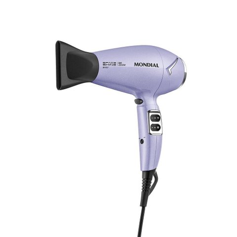 Secador de Cabelo Mondial 3 Temperaturas 2 Velocidades Lilás 2000w Bivolt - Sc-21
