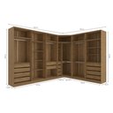 Ver imagem 3 de Closet Casal Modulado Adpat em L 14 Gavetas 5 Peças 342cm x 263cm Nogueira - Kappesberg