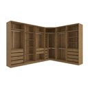 Ver imagem 2 de Closet Casal Modulado Adpat em L 14 Gavetas 5 Peças 342cm x 263cm Nogueira - Kappesberg