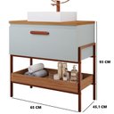 Ver imagem 4 de Gabinete para Banheiro com Cuba Hana Espresso Móveis Verde/Pistache