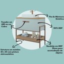 Ver imagem 6 de Gabinete para Banheiro com Cuba Hana Espresso Móveis Verde/Pistache