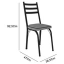Ver imagem 3 de Kit 2 Cadeiras de Jantar 141 Sf Aço Assento Sintético Preto Andorinha Combo Stock