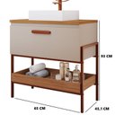 Ver imagem 3 de Gabinete para Banheiro com Cuba Hana Espresso Móveis Bege/Cappuccino