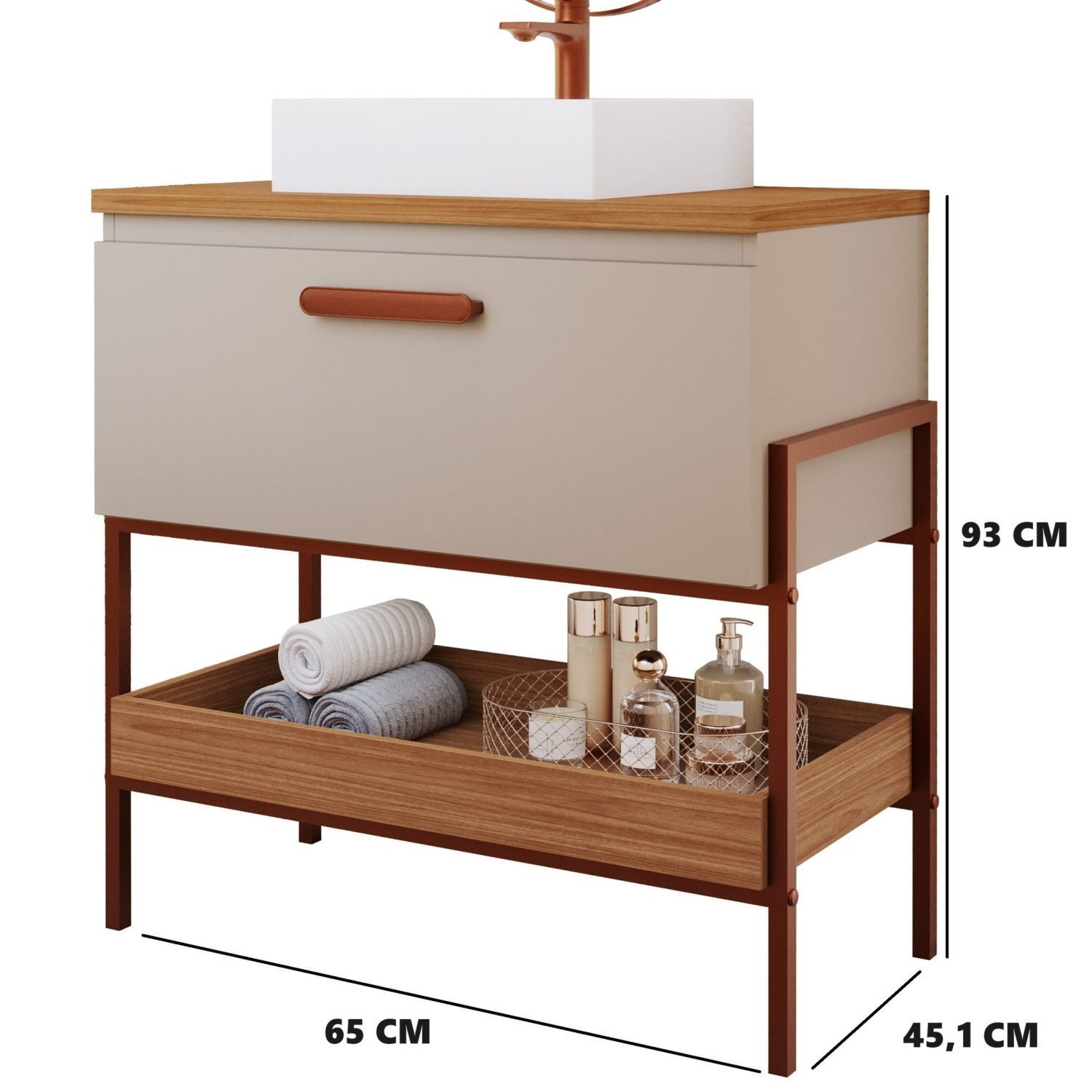 Gabinete para Banheiro com Cuba Hana Espresso Móveis - 4