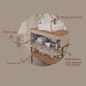 Gabinete para Banheiro com Cuba Hana Espresso Móveis - 7