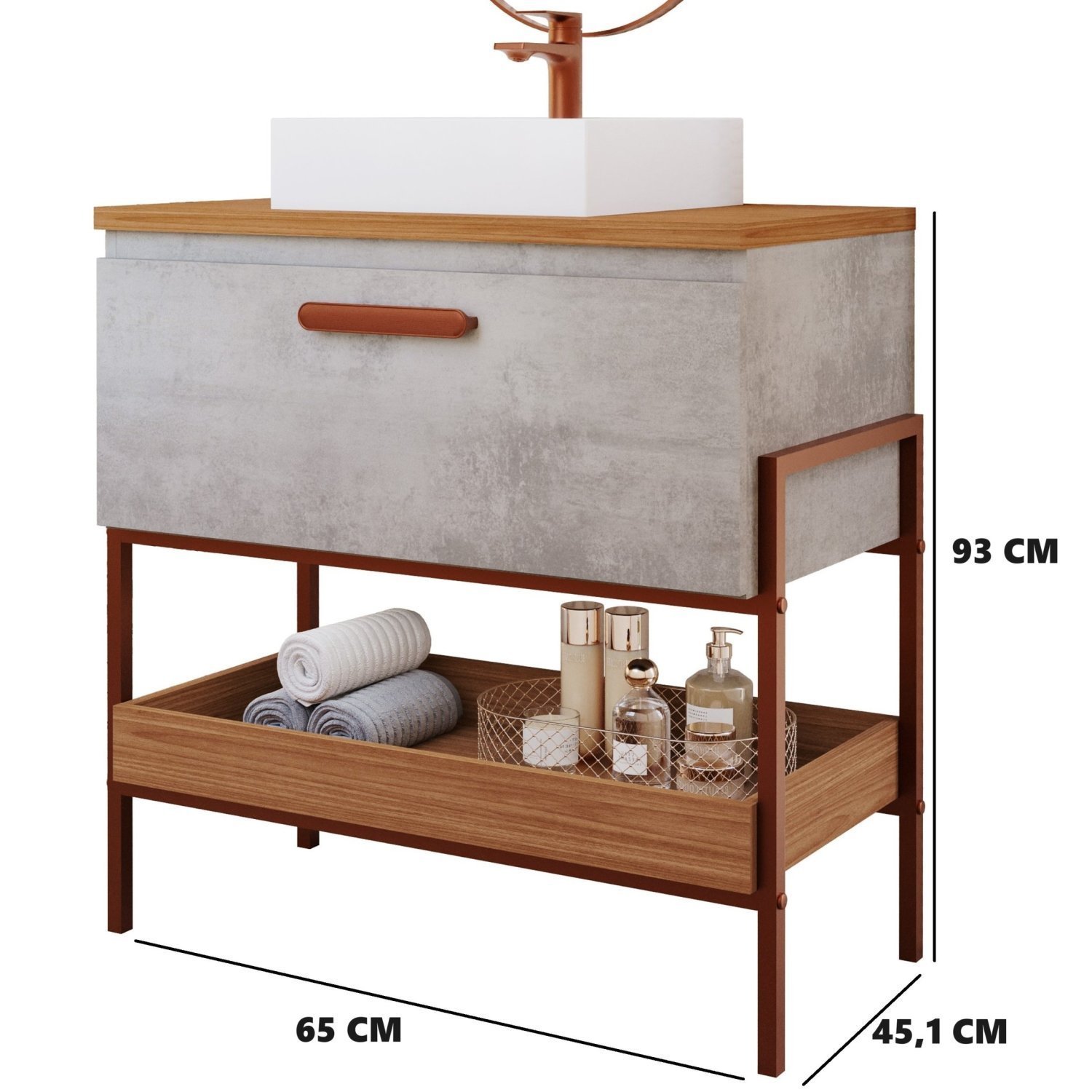 Gabinete para Banheiro com Cuba Hana Espresso Móveis - 4