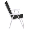 Ver imagem 3 de Cadeira Alta Conforto Alumínio Sannet Preta Mor