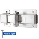 Ver imagem 4 de Ferrolho Fecho Tarjeta Fechadura Livre e Ocupado Inox Escovado | Silvana