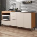 Ver imagem 6 de Balcão para Pia e Cooktop 4 Portas 2 Gavetas 190cm Alice Angelin e Off White Yescasa Laranja/Premium